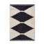Tapis noir et ivoire moderne