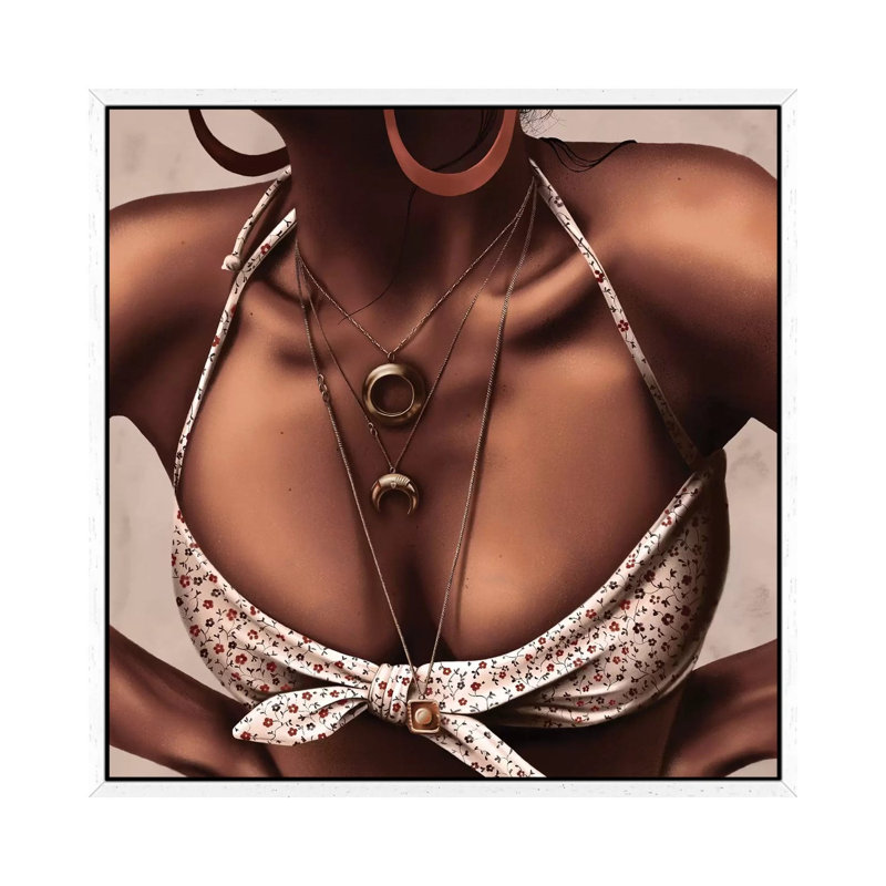 Golden Touch by Teodora Jelenic - Painting on Canvas, 93.98 cm H x 93.98 cm W, White Framed