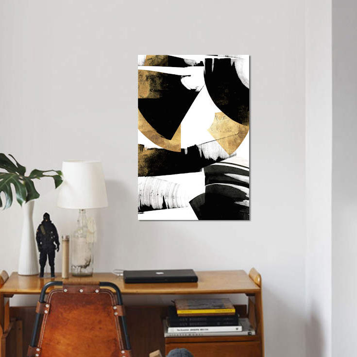 « art déco ii », impression sur toile, H 12 po x l 8 po x P 0,75 po