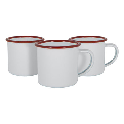 Argon Tableware - White Enamel Espresso Cups - 130ml