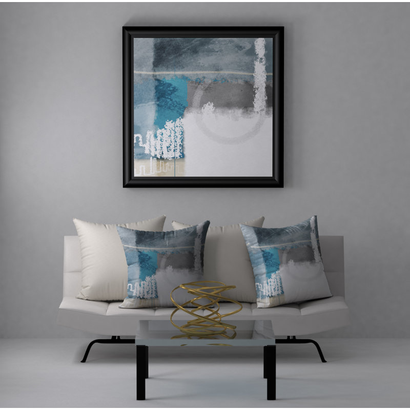 Abstract Throw Pillow, 24" H x 24" W