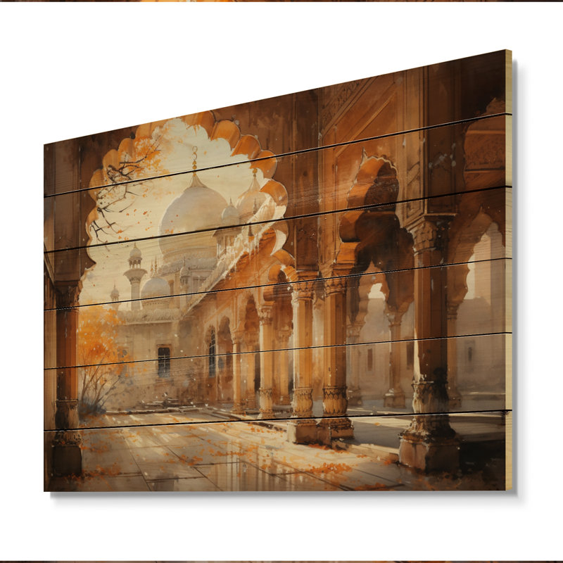 Art de l'Islam «The Path II» sur bois, H 10 po x l 20 po x P 0,78 po
