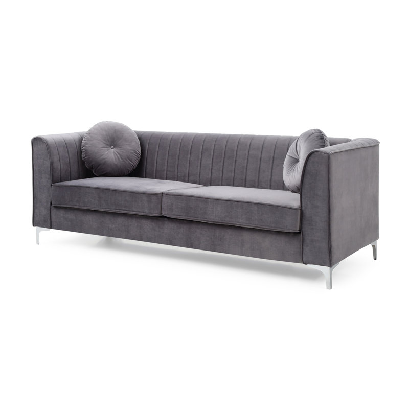 Élégant canapé contemporain gris foncé