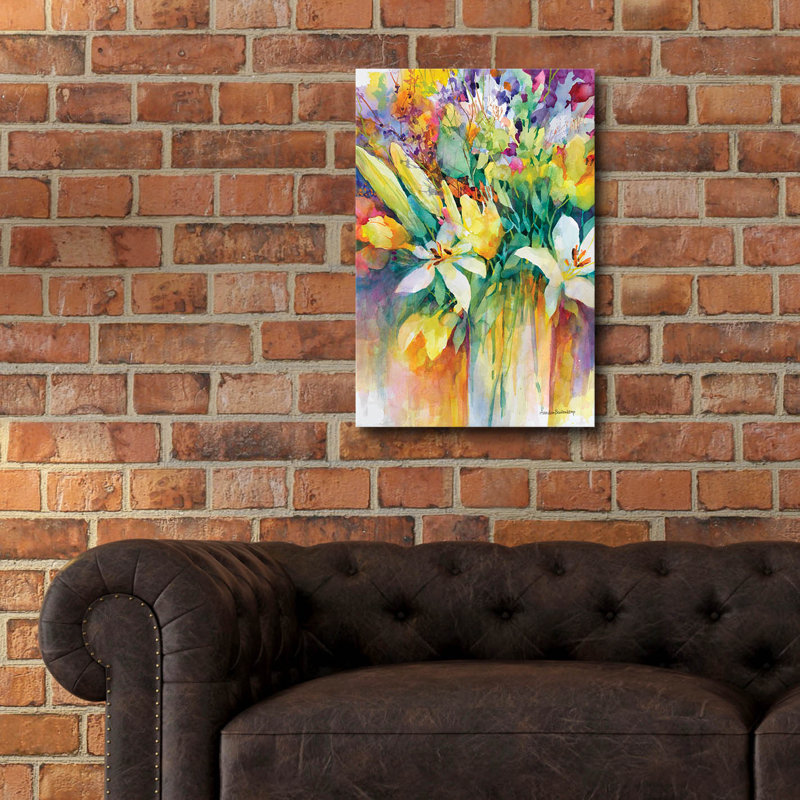 «Look At Lilies» par Annelein Beukenkamp, art mural en verre acrylique, H 24 po x l 16 po x P 0,2 po