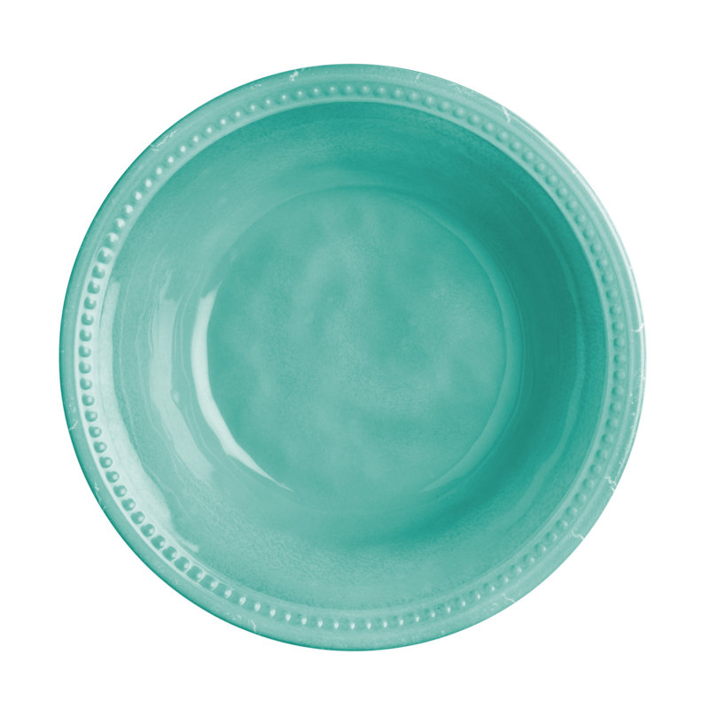 Ensemble d'assiettes profondes en mélamine 6 pièces - turquoise