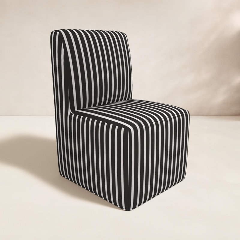 Chaise de patio, Shore classique rayé noir Sunbrella®