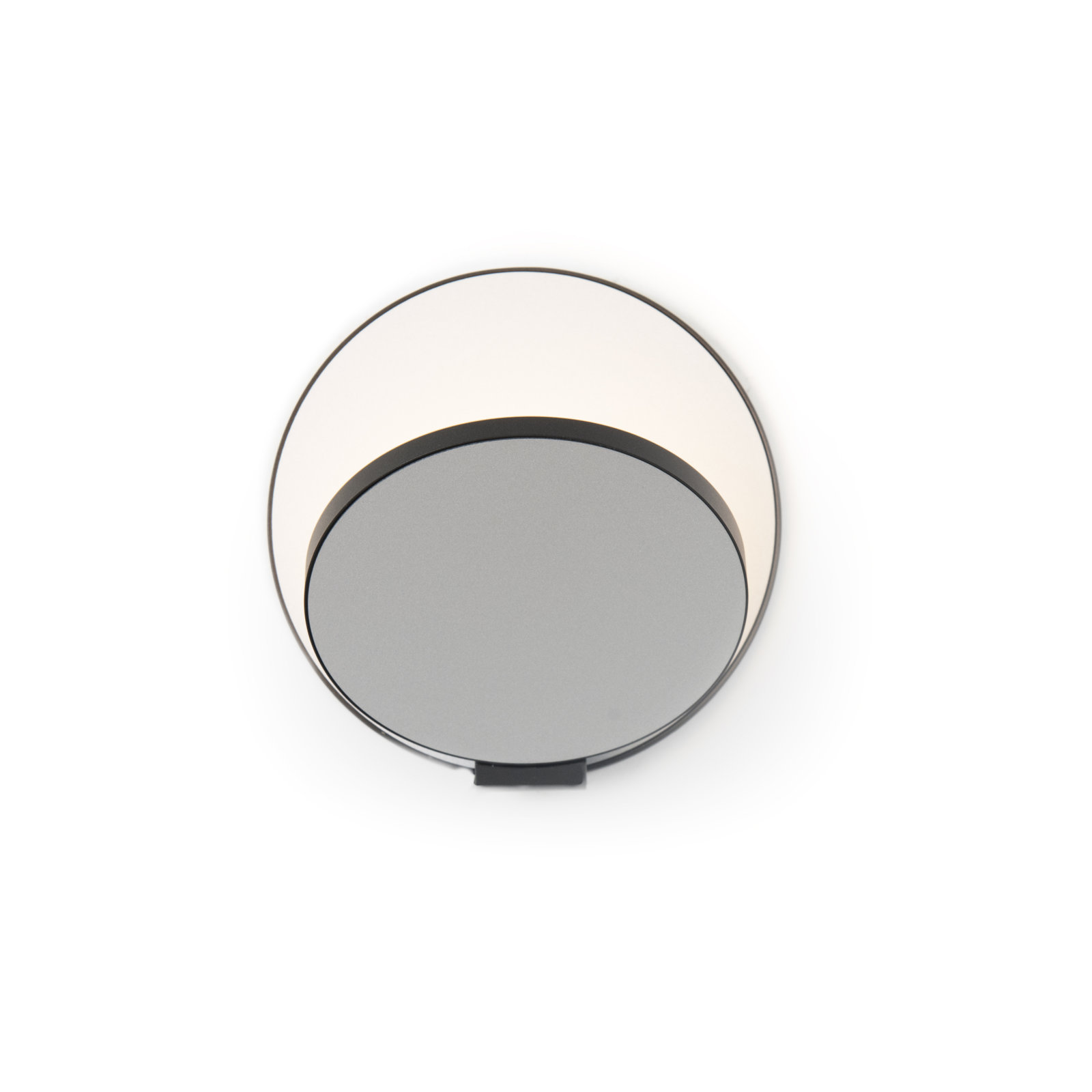 Gravy Single Light Dimmable LED Flush Mounted Sconce, Metallic Black/Silver