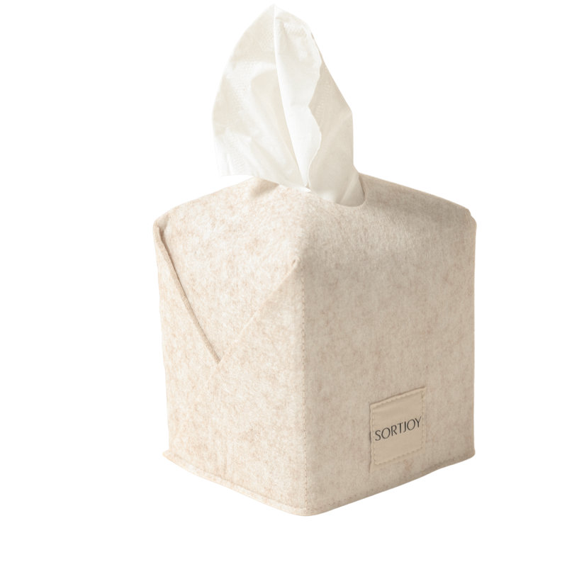 Couvre-boîte de papiers-mouchoirs, Beige