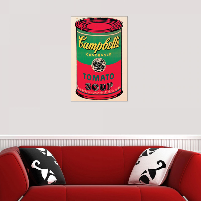 Campbell Soup Can 1965 by Warhol - Single Picture Frame Print on MDF