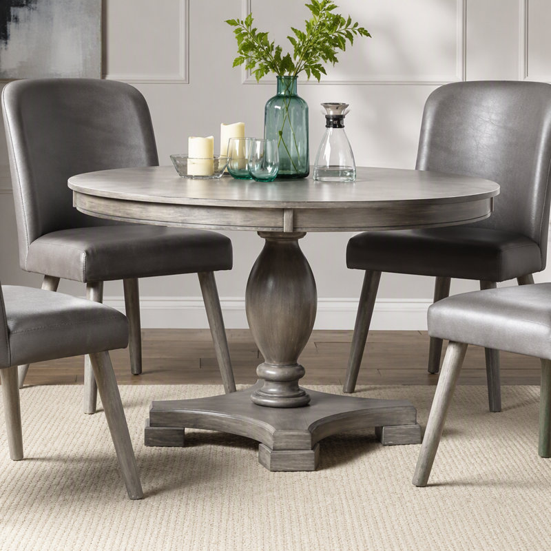 Gray Oak Finish Dining Table