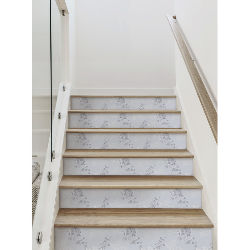 Montant d'escalier en vinyle Breezy Blooms, H 7,5 po x l 48 po, Lavande