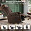 Fauteuil inclinable Power Lift avec massage et chaleur, ports USB et porte-gobelets