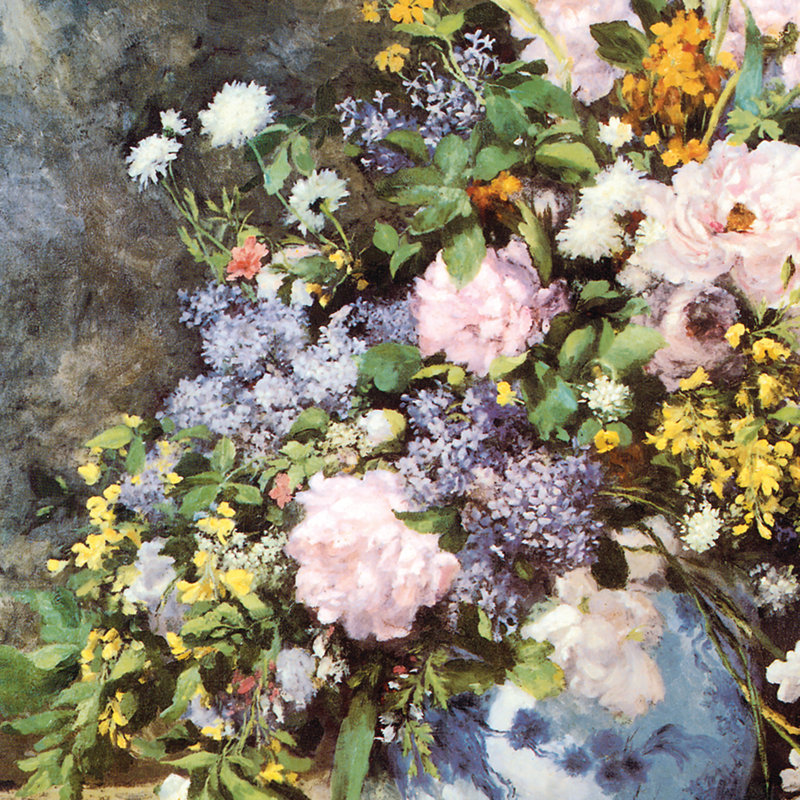 Vase de fleurs, 1886, reproduction d'art sur toile encadrée, H 40,25 po x l 32,25 po x P 1,875 po