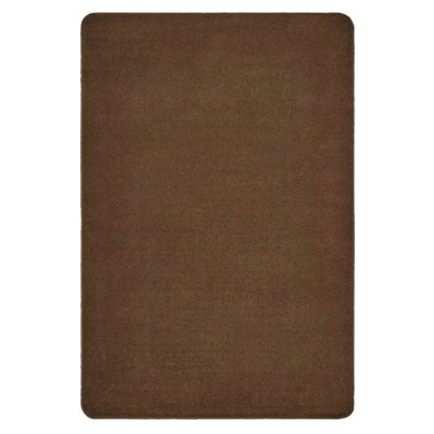 Mt. Shasta Solid Carpet Tufted Cocoa Brown Area Rug