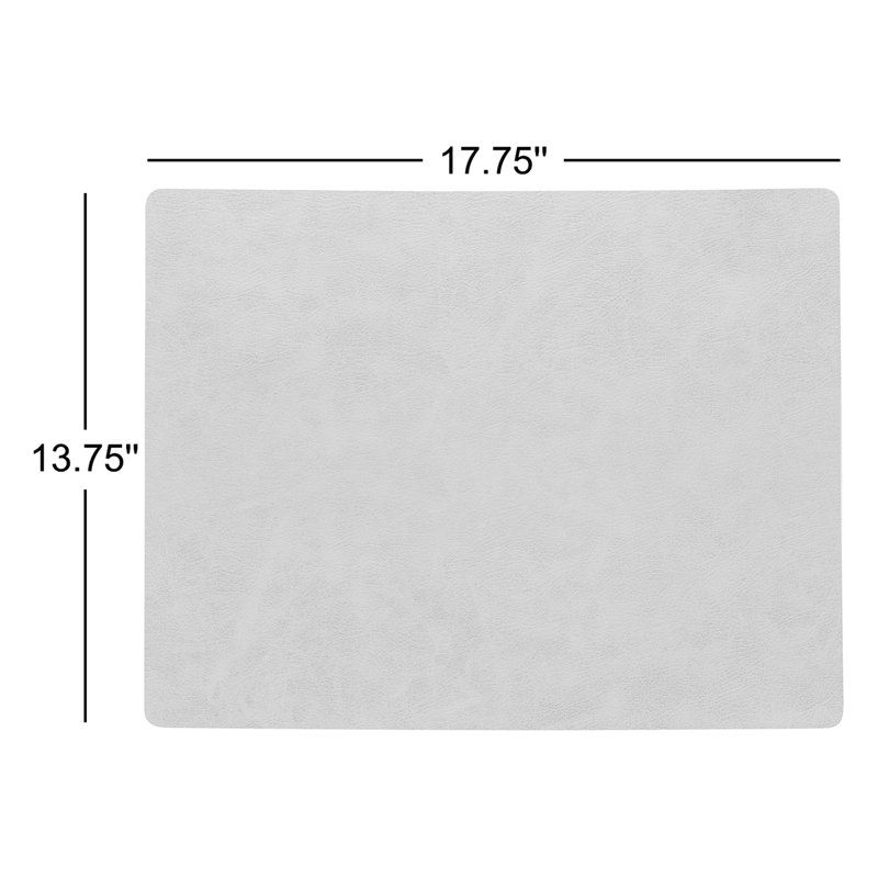 Sela Faux Leather Rectangle Placemant, Aqua