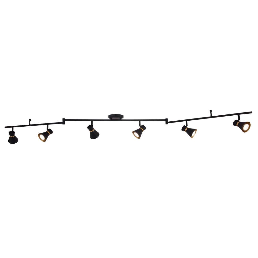 Aleezay 82'' 6 -Light Fixed Track Track Kit with Dimmable and Adjustable Head Wade Logan® 