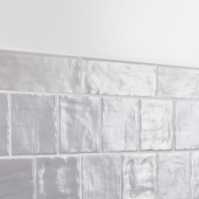 Montauk 2x8 Glazed Ceramic Bullnose Tile Trim, Gray