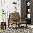 Mid Century Modern Accent Chair With Wood Frame, PU Leather Reading Armchair, Reading Leisure Dining Seating & Booth For Living Room Bedroom Waiting Room-1740679474