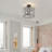 Tyler 4-Light Modern Crystal 13"W in Black Dimmable Semi Flush Mount