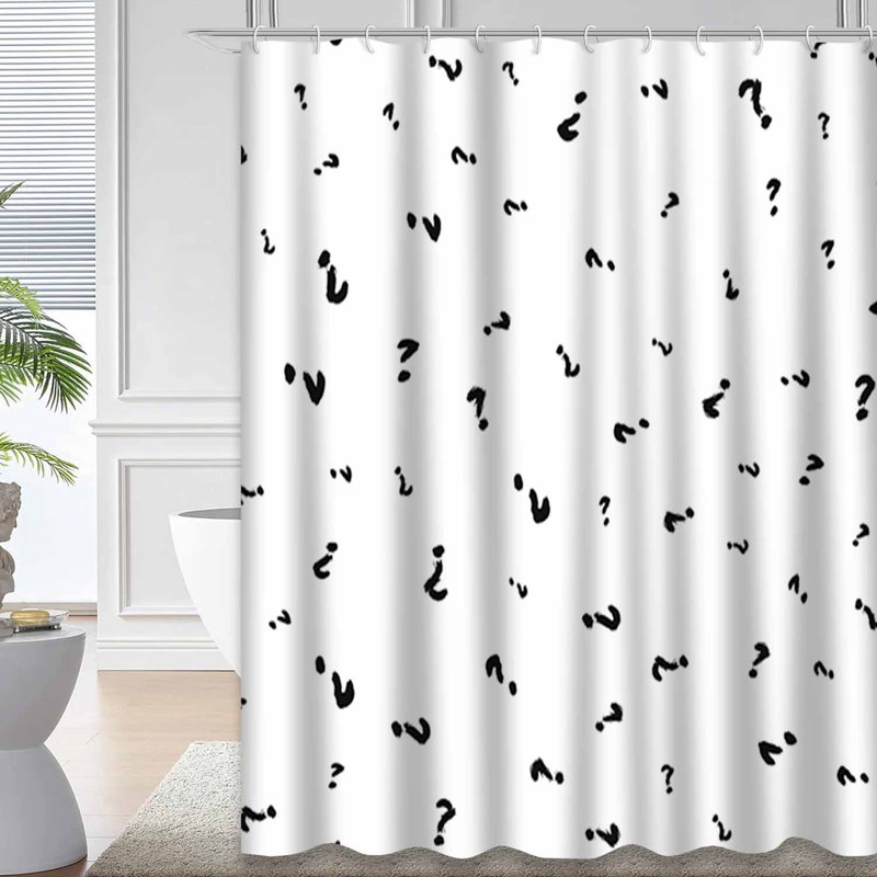 Rideau de douche blanc avec 12 crochets, L 72 po x l 84 po