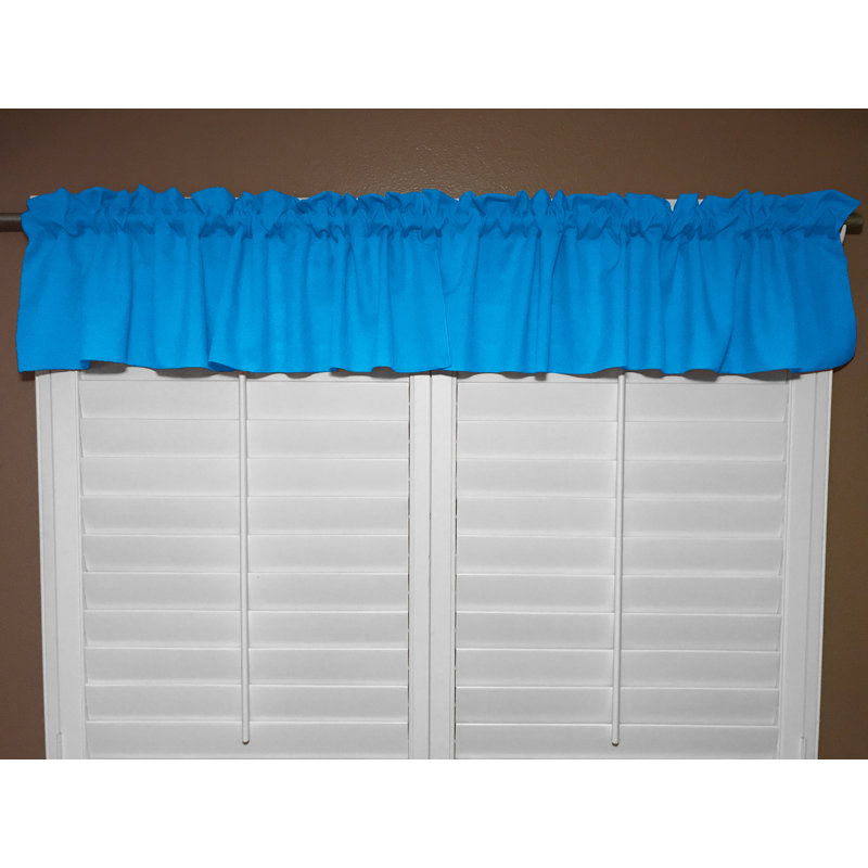 Pastorella Tailored Window Valance, 58" W x 24" L, Turquoise