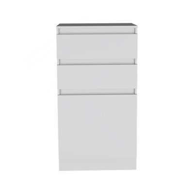 Commode H 43 po, armoire à bijoux, miroir, armoire à porte simple, deux tiroirs, blanc