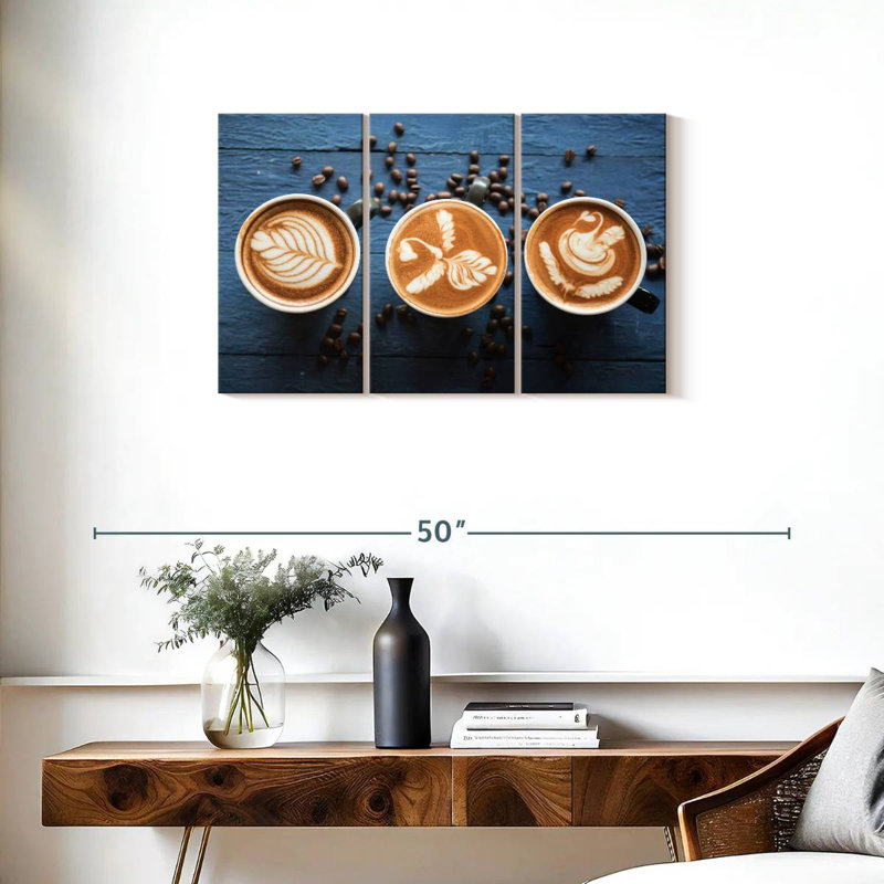Yarlin Latte And Coffee Beans, 20" H x 33" W
