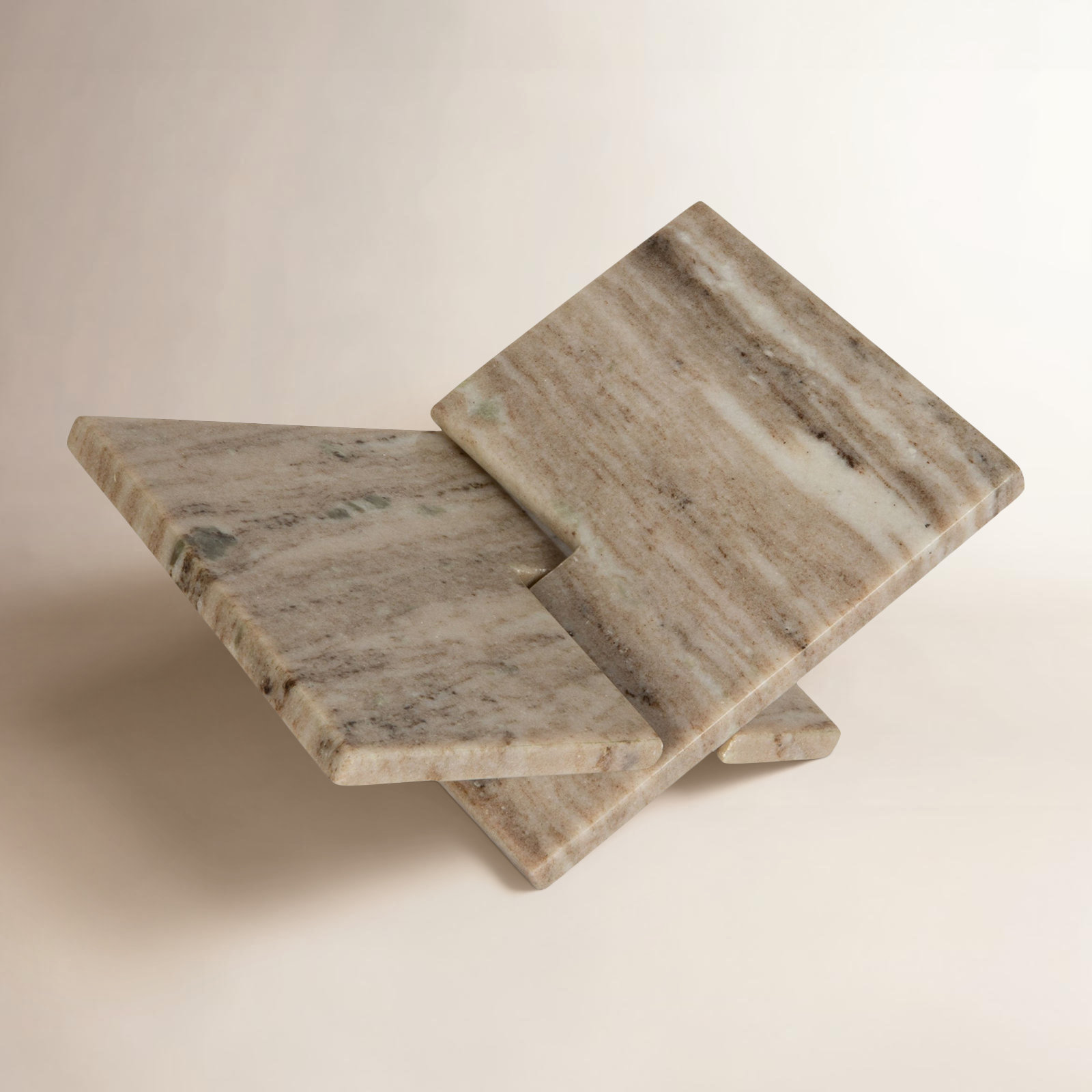 Noya Marble Book Holder, Beige