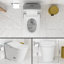 Kichae 1.28 Gallons GPF Elongated Comfort Height Floor Mounted Bidet Toilet (Seat Included)