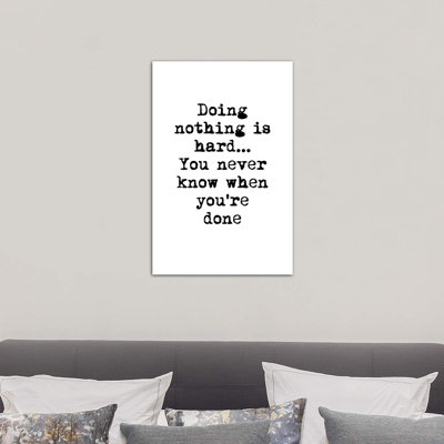 Doing Nothing by Design Fabrikken - Wrapped Canvas Print