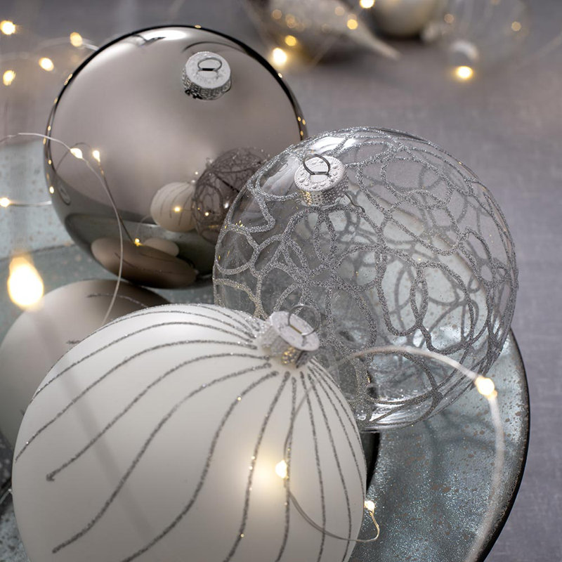 44.1cm Mixed Glass Bauble