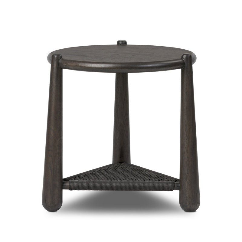 Salvador End Table, Smoked Black Oak/Black Rush
