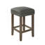 Ensemble de table de salle à manger de style transitionnel Siège rembourré avec garniture cloutée et port USB brossé-1937980055