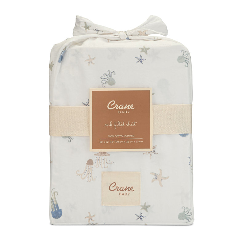 Cove Fitted Crib Sheet (Sea Life)