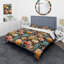 Yellow Floral Feathered Dream - Ensemble de housse de couette floral-1250839927