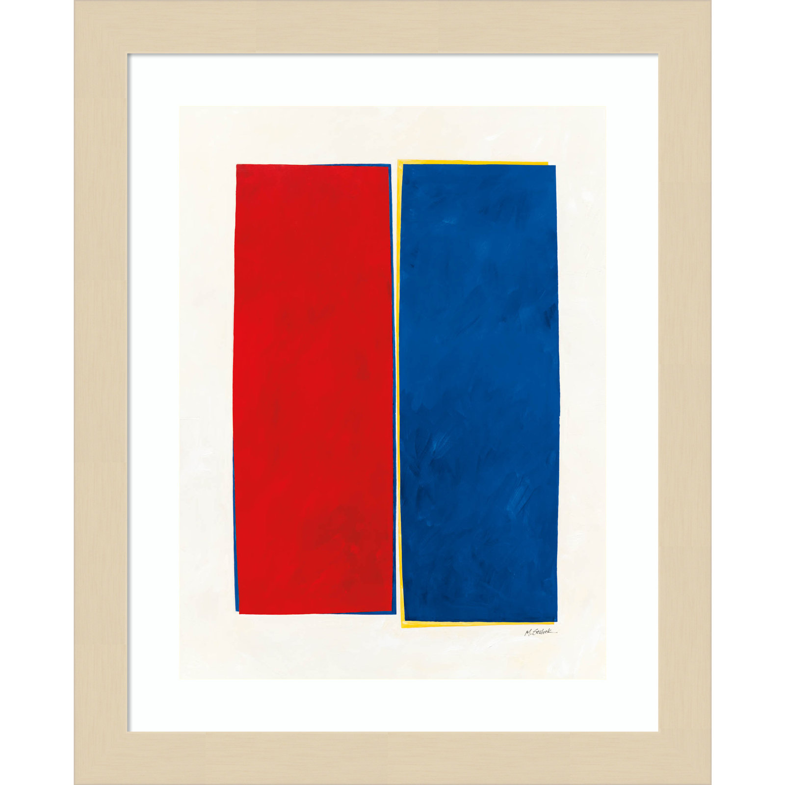Lealia "Monolithic II" Print, Brown Framed, 13" H x 11" W