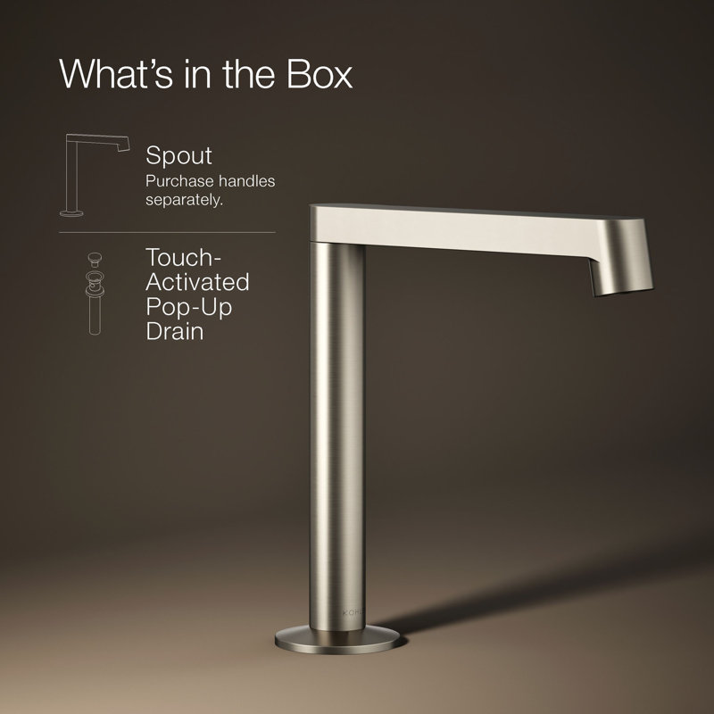 Components™ Bathroom Sink Spout with Row Design, Vibrant Brushed Nickel