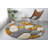 Thionville Abstract Shag Mustard/Gray/Beige Area Rug-9583007