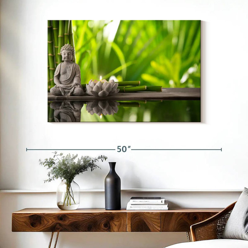 Adella Zen Lotus Buddha, 26" H x 39" W