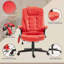 Fauteuil de bureau vibrant à 6 points avec massage chauffant, chaise de bureau de direction à haut dossier avec dossier inclinable, accoudoirs rembourrés et télécommande-333925