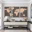 «World Map Sepia Global Country», ensemble de 3 reproductions sur toile-87392697-87392698-119399991