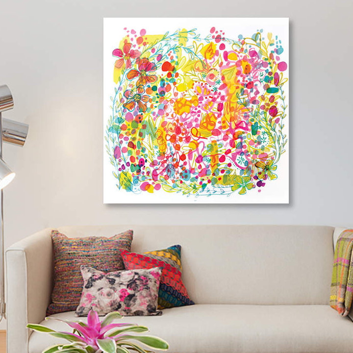«Bubble Garden» par Stephanie Corfee, impression sur toile, H 12 po x l 12 po x P 0,75 po, Pas de tapis, Toile tendue