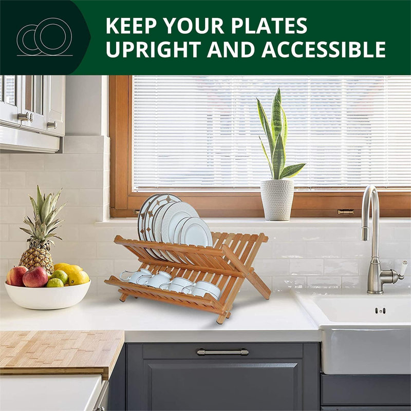 Adjustable Wood Dish Rack