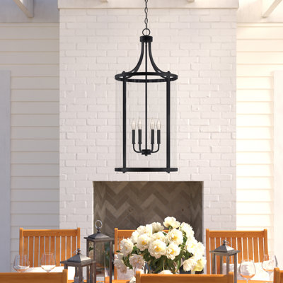 Lustre géométrique noir à 6 lumières Wayland