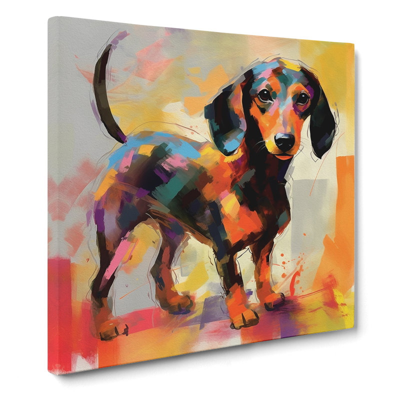 Dachsund Abstract Expressionism - Print