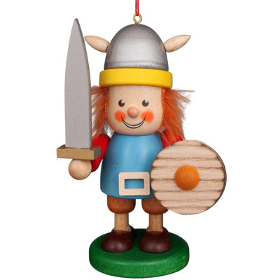 4.5'' Handmade Wood Hanging Figurine Ornament