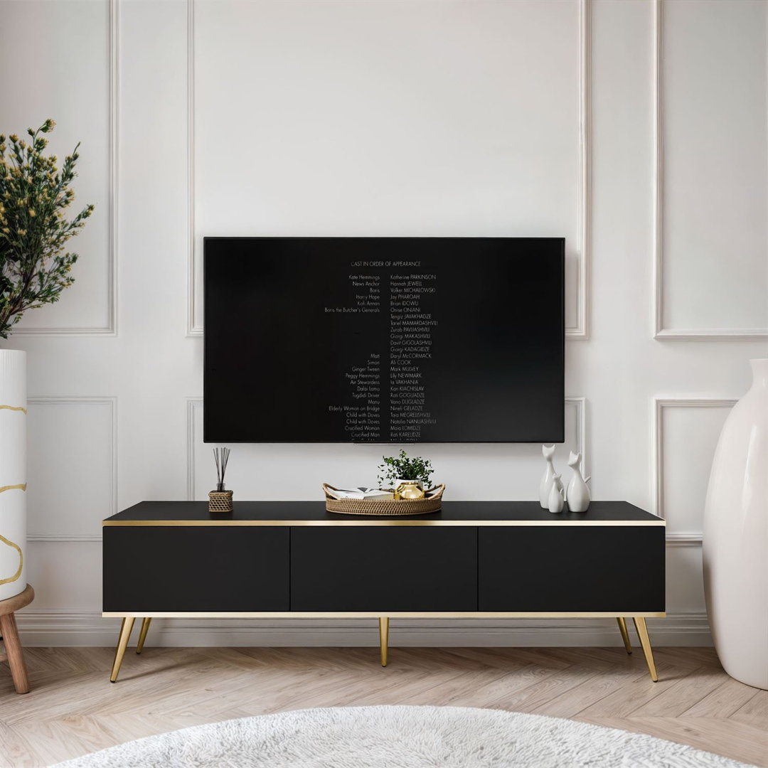 OXFORD III TV Stand with Golden Legs