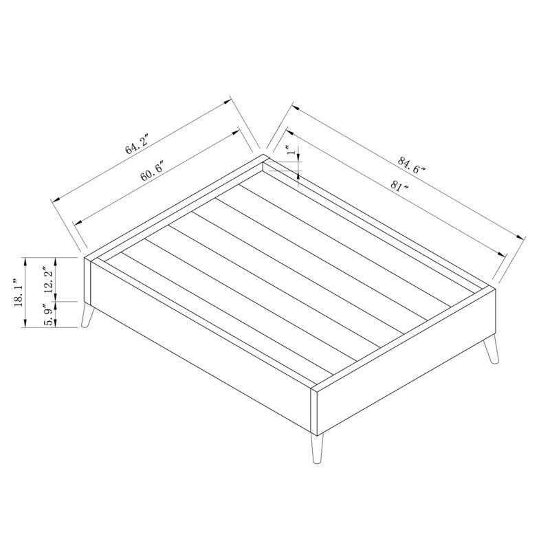 Goodwater Vegan Leather Platform Bed