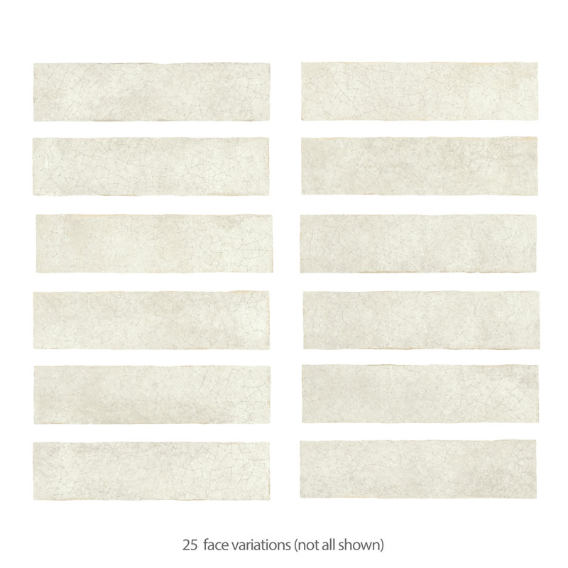 Crackle 2-7/8 In. X 11-7/8 In. Ceramic Wall Tile, Beige