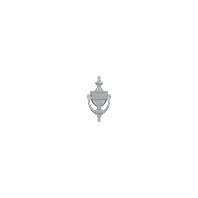 Victorian Brass Door Knocker, Brushed Chrome